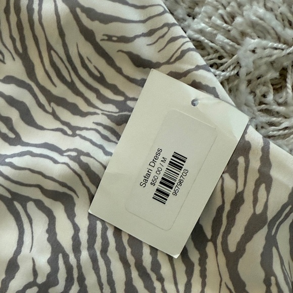 Zebra Print One-Shoulder Dress - Picture 6 of 7